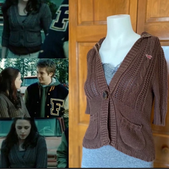 Brown Cable Knit Sweater ALT Bella Swan - Picture 1 of 6